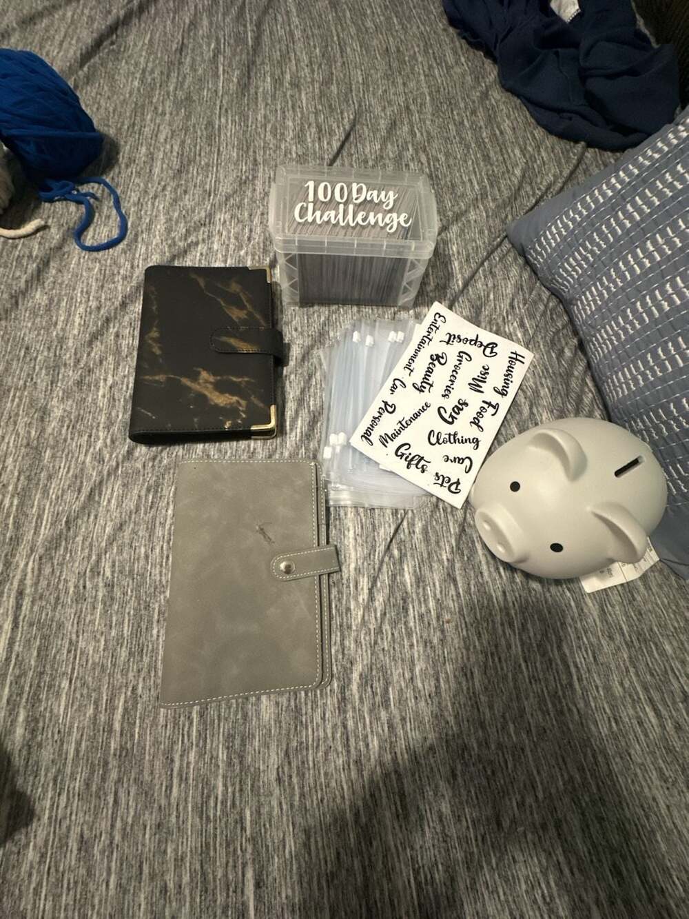 PU Leather Budget Planner Binders bundle Challenge Box and Accessories